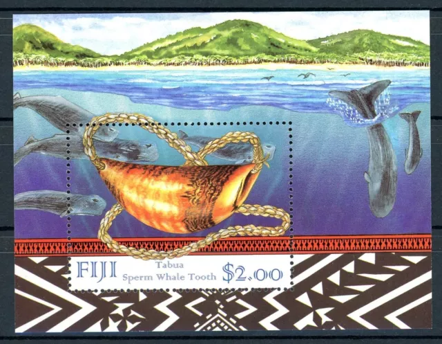 Fidschi Inseln Block 26 postfrisch Wale #HK788
