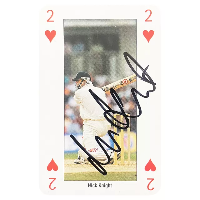 Signed Nick Knight Playing Card - England Cricket Icon +COA