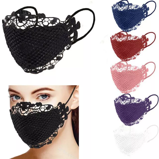 Lace Applique Facemask Acces Face Mask Adult Delicate Reusable Covering New