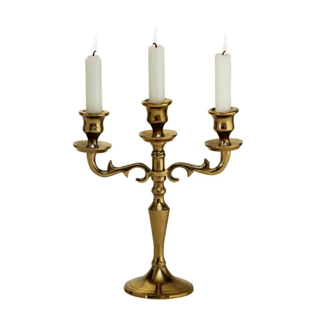 Boltze Kerzenständer Varas gold 3-flammig Hähe 26 cm Kerzenhalter aus Metall