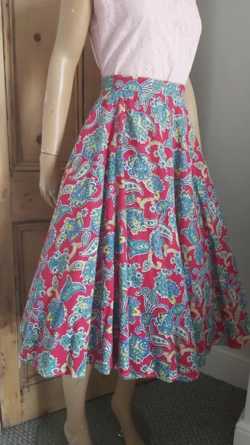 50s-60s Vintage St Michael Novelty Print Full Skirt 3