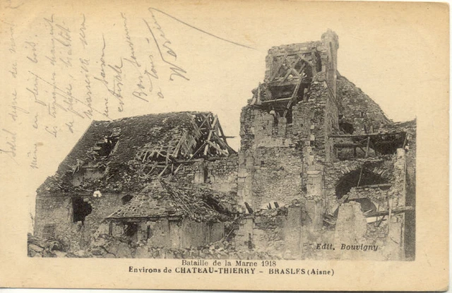 WW1 FRANCE SOUCHEZ, GUERRE 1914-1916 Ruines d'une grande Ferme EUR 8,45