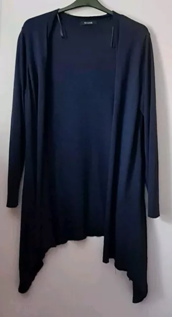 Ladies Long Navy Blue  Waterfall Cardigan From Evans Size 20