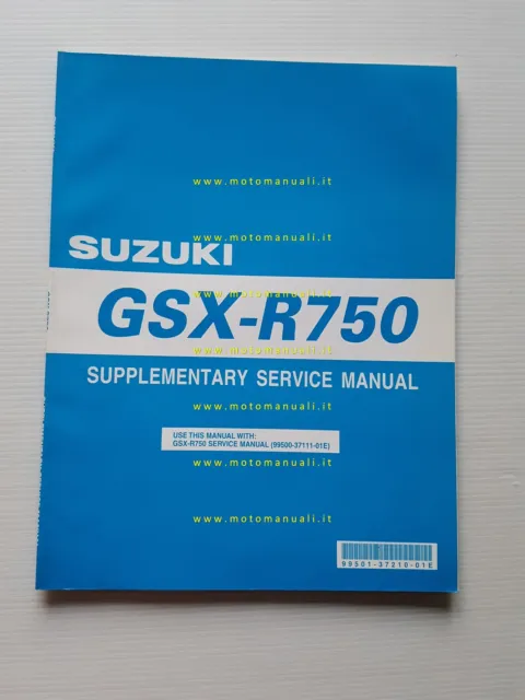 Suzuki GSX-R 750 K1 AGGIORNAMENTO 2001 manuale officina originale