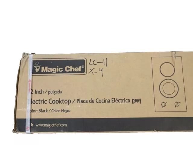 Magic Chef 12In. 240V Built In Electric Radiant 2 Burner Cooktop MCSCTE12BG1