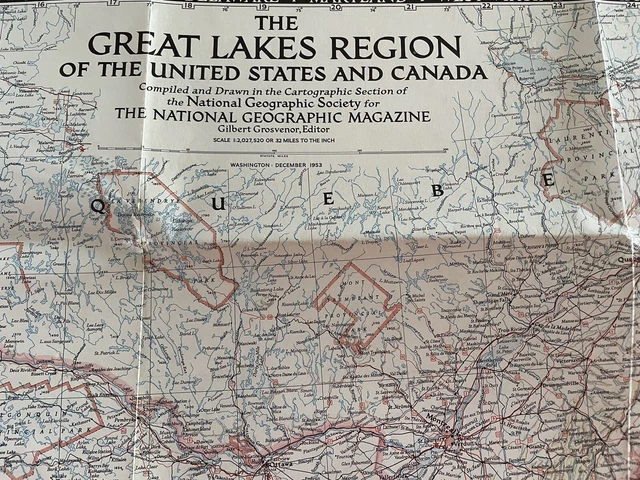 VINTAGE 1953 National Geographic - Vintage 1953 National Geographic Wall Map Great.webp