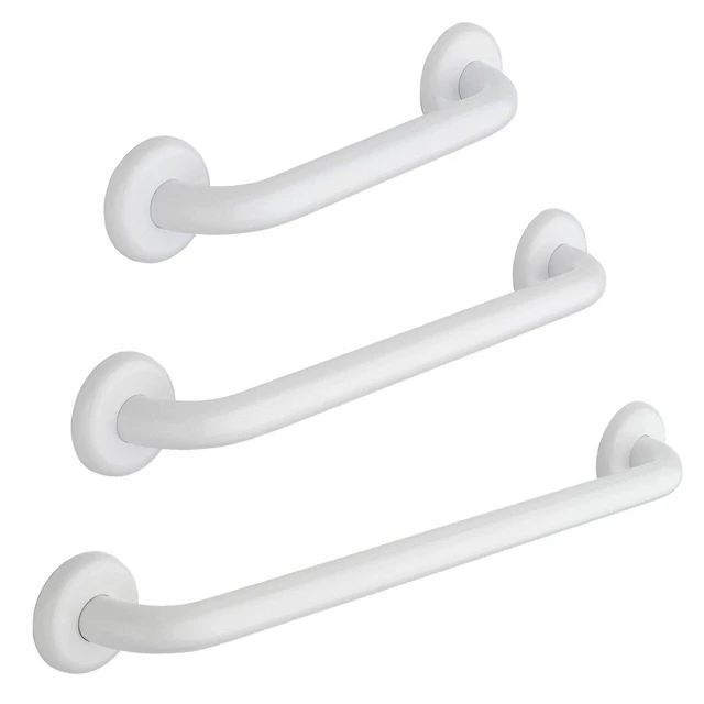 Maniglione Bagno Disabili di Sostegno Sicurezza in Acciaio Inox Bianco