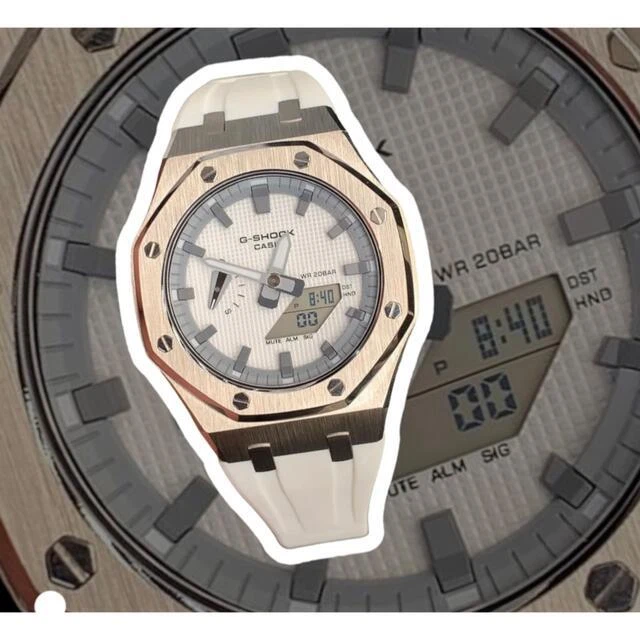 G SHOCK GA2100 Kashi Oak White Belt Custom