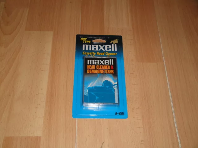 Cassette Head Cleaner & Demagnetizer By Maxell Dry Type Brand New Factory Sealed