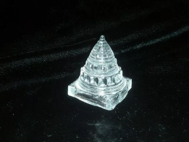 Natural Crystal Shree Yantra 3D Meru yantra Energized 2 inch Tall 2