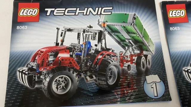 LEGO Technic 8063 Trattore con Ciondolo Bulldog con Istruzioni, come Nuovo