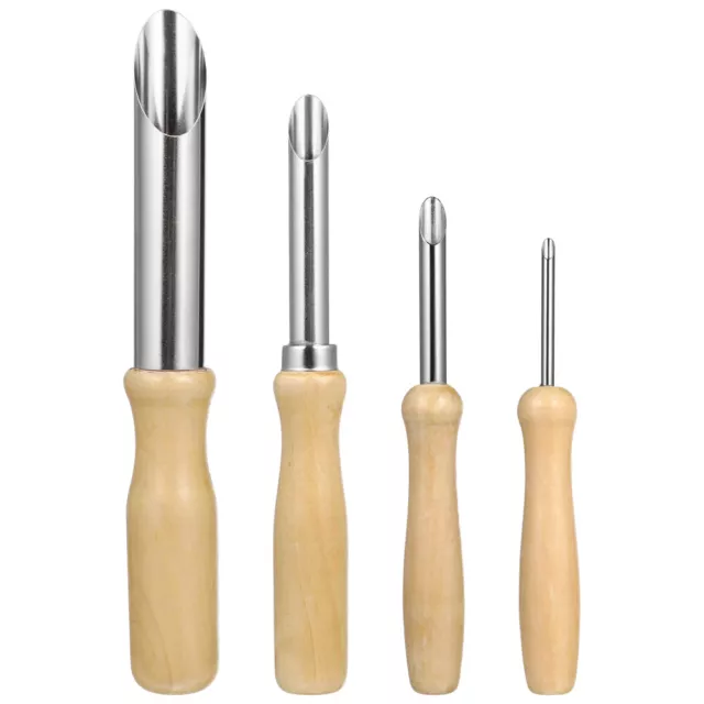 4 Pcs Clay Sculpting Tools Wood Metal Handicraft Pottery Sculpture Handle