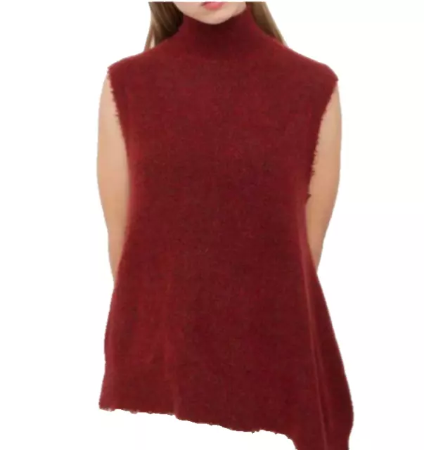 3.1 Philip Lim Womens Sleeveless Turtleneck Sweater Top Yak Wool Blend size S