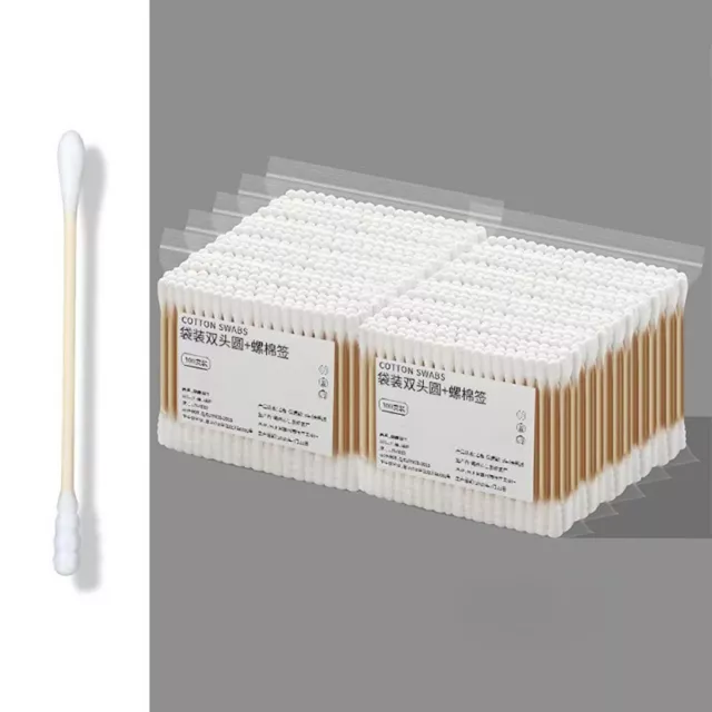 200/300 Pcs Bamboo Sticks Cotton Swabs For Ears Suitable For Makeup And Cleaning
