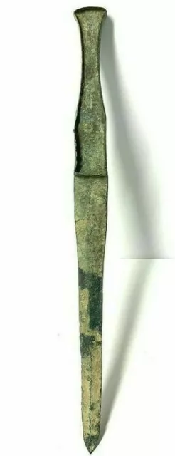 Ancient Near Eastern Bronze Dagger with handle