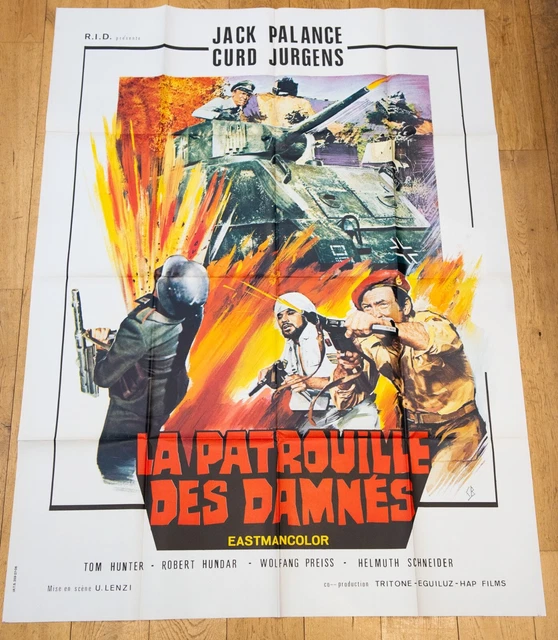 LA PATROUILLE DES DAMNES Affiche cinéma 120x160 UMBERTO LENZI, JACK PALANCE