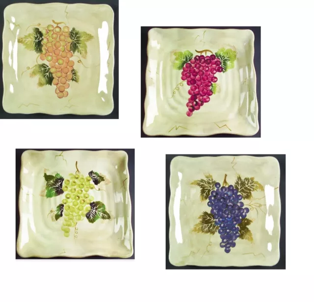 Cabernet Dinner Serving Plate Tabletops Unlimited Hand Painted Collection Multi