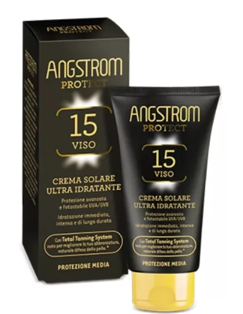 Angstrom Protect Hydraxol SPF15 Crema Solare Ultra Idratante Viso, 50ml