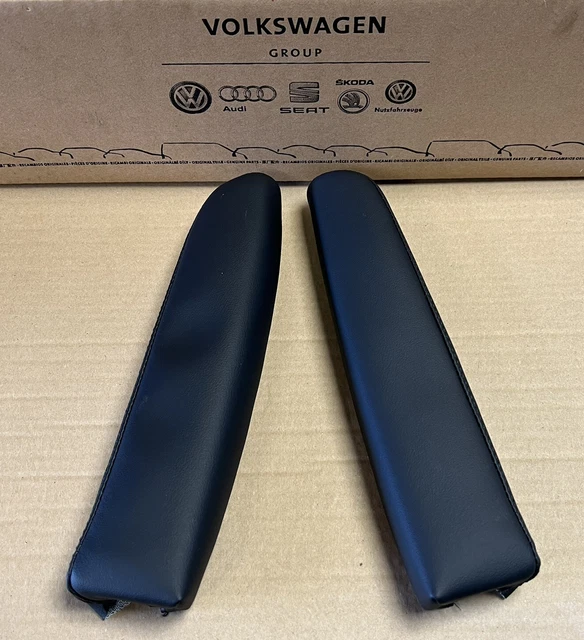 VW T5 T6 T6.1 Transporter Caravelle Captain Seat Armrest Covers Black Leather EUR 48,72