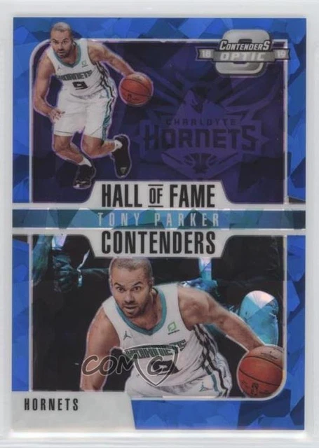2018-19 Contenders Optic Hall of Fame Prizms Blue Cracked Ice Tony Parker #2 HOF