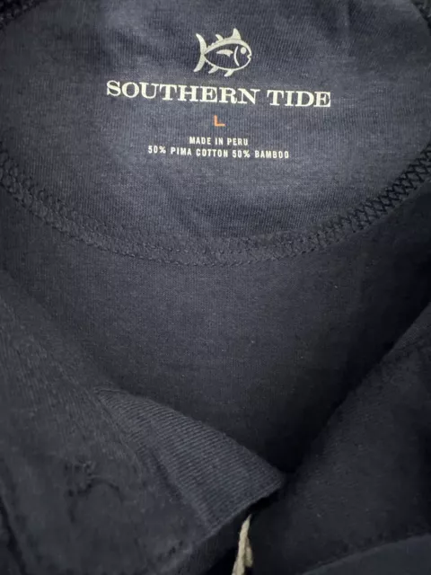SOUTHERN TIDE MEN’S M55 Racquet Pima Cotton & Bamboo Polo Shirt /True ...