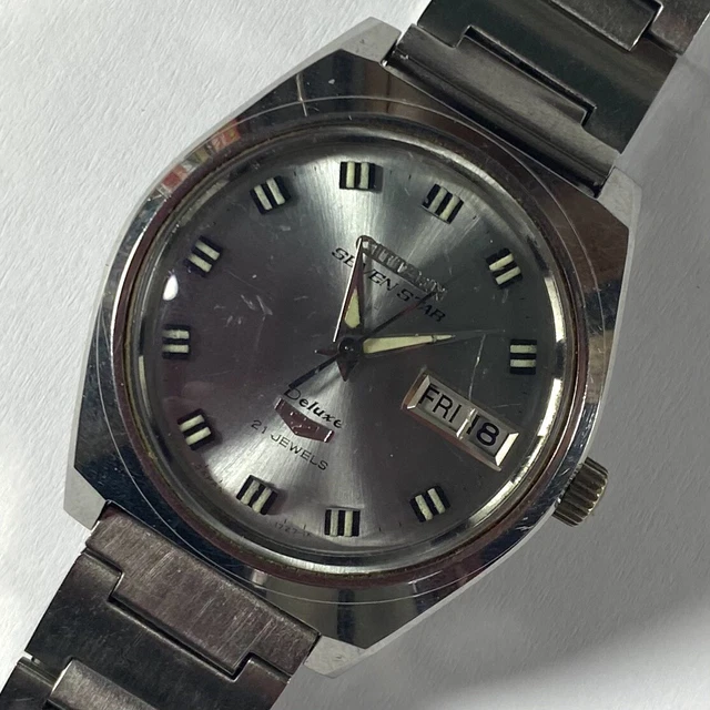 Mouvement Automatique Citizen Seven Star Deluxe 5270 - 38.7 Mm - Pour Pièces Ou Réparation - Occasion