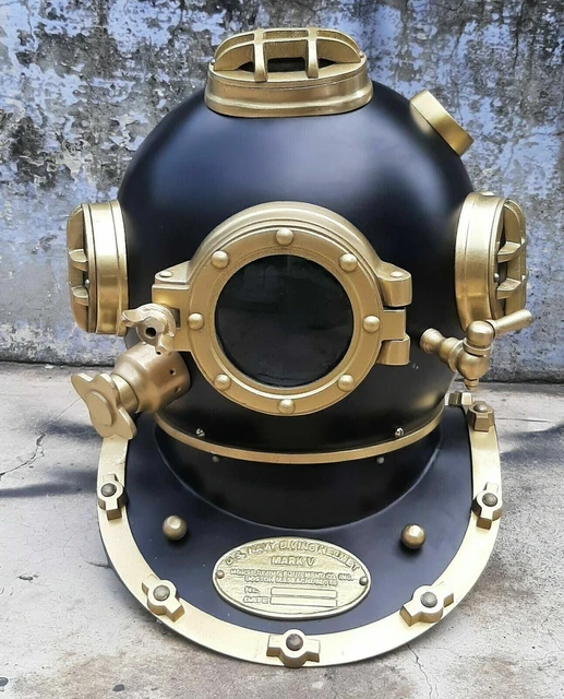 Casque De Plongée Mark V – Réplique Ancienne, Style US Navy, Fabriqué à La Main (neuf)