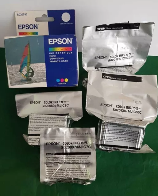 Genuine Epson Colour Ink Cartridges S020036 S020089 S020097 S020138 S020191