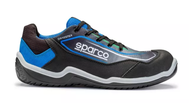 Sparco Sicherheitsschuhe Niedrig Mod. Dragster S1 Src Farbe Schwarz-Himmelblau