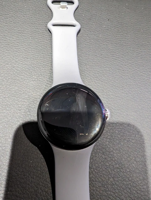 Google Pixel Watch LTE Polished Silver Stainless Steel Case with Charcoal Band 3