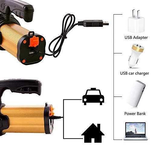MAYTHANK LED Torch Super Bright Rechargeable Big Capacity10000ma Long Lasting, 4