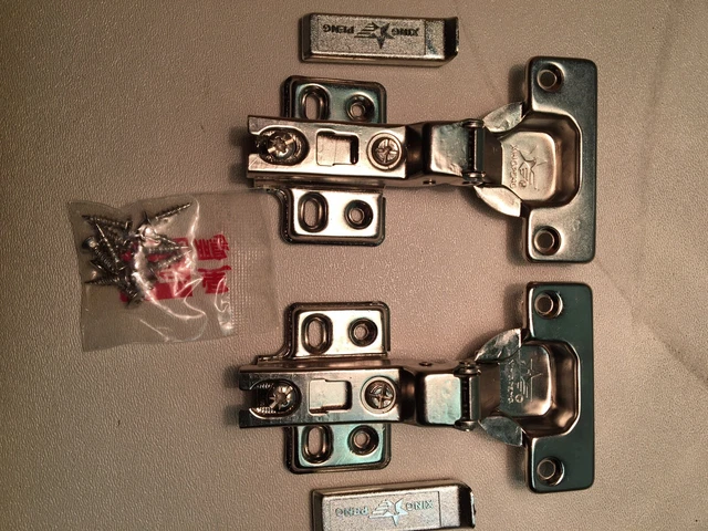 CABINET DOOR HINGE 2x Self Close Full overlay Concealed European 110° 2pcs *NEW*