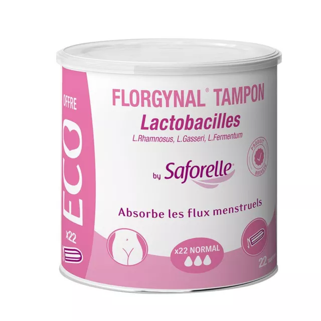 Saforelle Florgynal Boite de 22 Tampons Sans Applicateur Normal