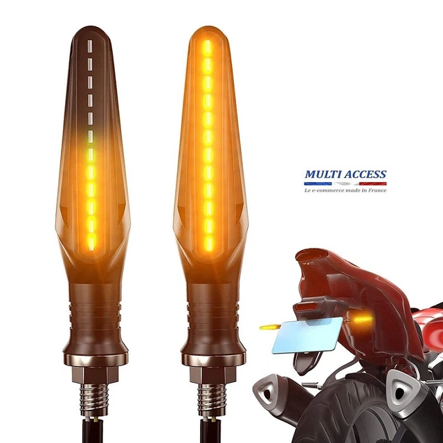 2 X Clignotants de moto Indicateur de lumière LED E-marqué