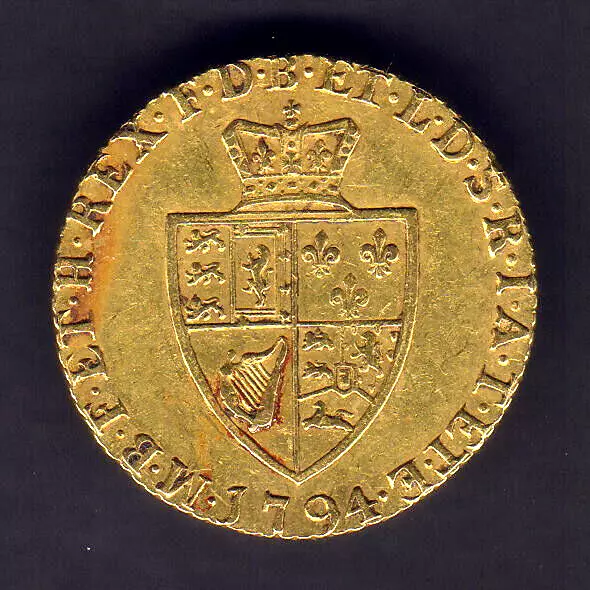 Great Britain.  1794 George 111 - Half Guinea..  aEF - Part Lustre