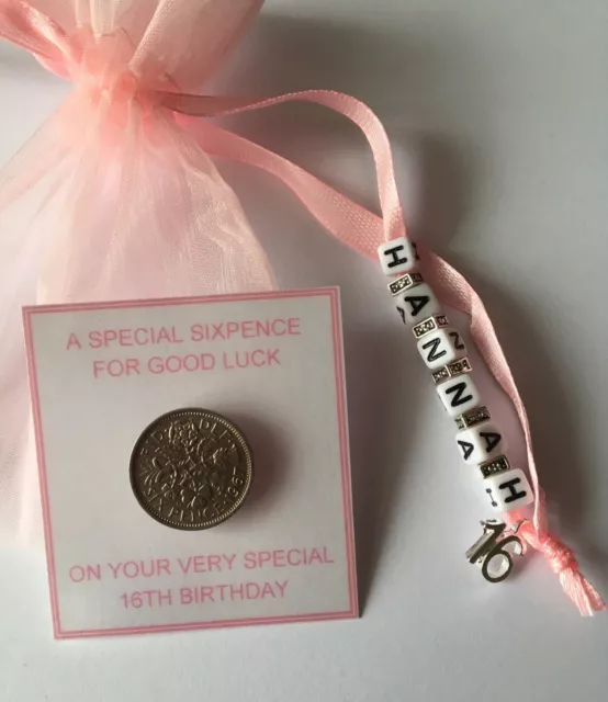 PERSONALISED LUCKY SIXPENCE  Birthday Gift 1st 13th 16th 18th 21st 30th 40 50 60
