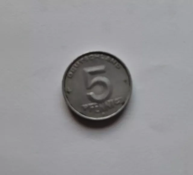 5 Pfennig 1950 A Kursmünze DDR Alu