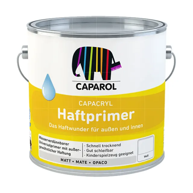 CAPAROL Capacryl Haftprimer WEISS 750ml Grundierung Primer Holz Zink Alu PVC