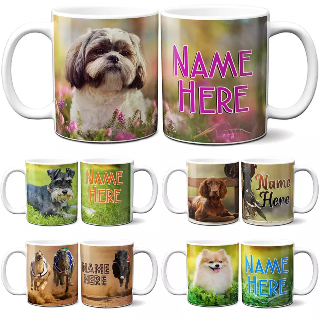 Personalised Dog Mug Puppy Birthday Cup Pet Mothers Fathers Day Custom Text Gift