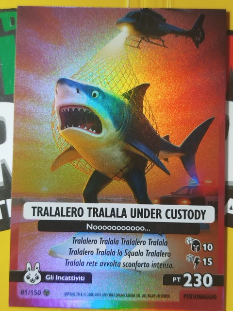ITALIAN BRAINROT CARTA Tralalero Tralala Under Custody 81/150 Ultra ...