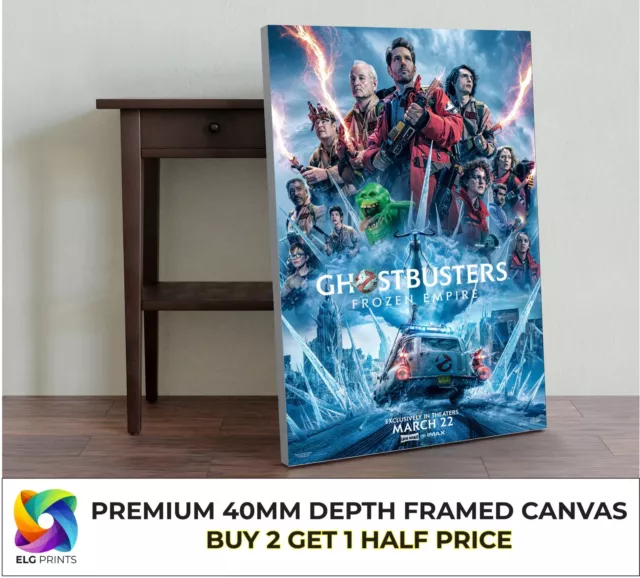 Ghostbusters Frozen Empire Movie Poster CANVAS Art Print Gift