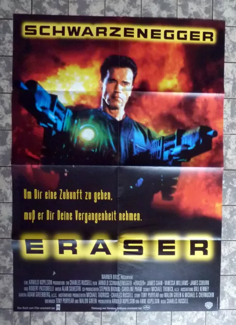 ERASER Schwarzenegger German 1-Sheet VIDEO-POSTER Filmposter 23x33inch ´97 CAAN