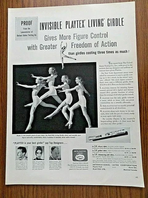 1941 PLAYTEX LIVING Girdle Ad In SLIM Silver Tubes £2.12 - PicClick UK