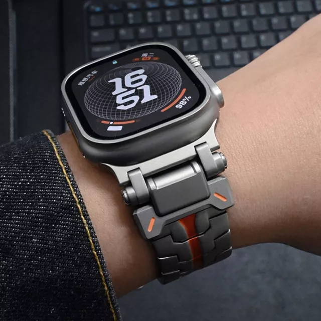Bracelet de luxe en acier inoxydable pour Apple Watch Series 9 Ultra 2...