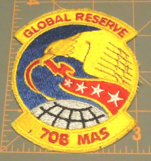 AIR FORCE USAF 708 Military Airlift Squadron Global Reserve Embroidered ...