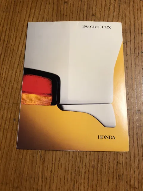 Honda Civic CRX 1986 OEM Dealers Sales Brochure Literature Specifications Photos