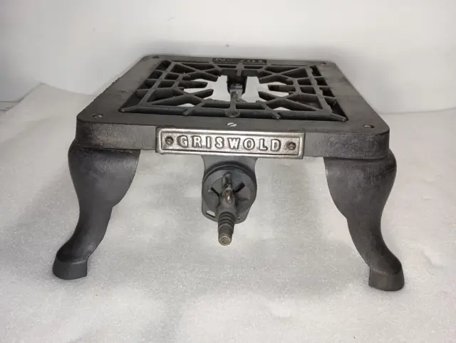 Griswold Erie PA No.701 Cast Iron Single Burner Gas Stove Clean and It Works