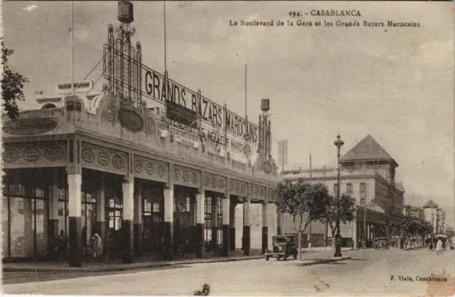 CPA AK Casablanca - Boulevard de la Gare - Moroccan Bazaars MOROC (1082687)
