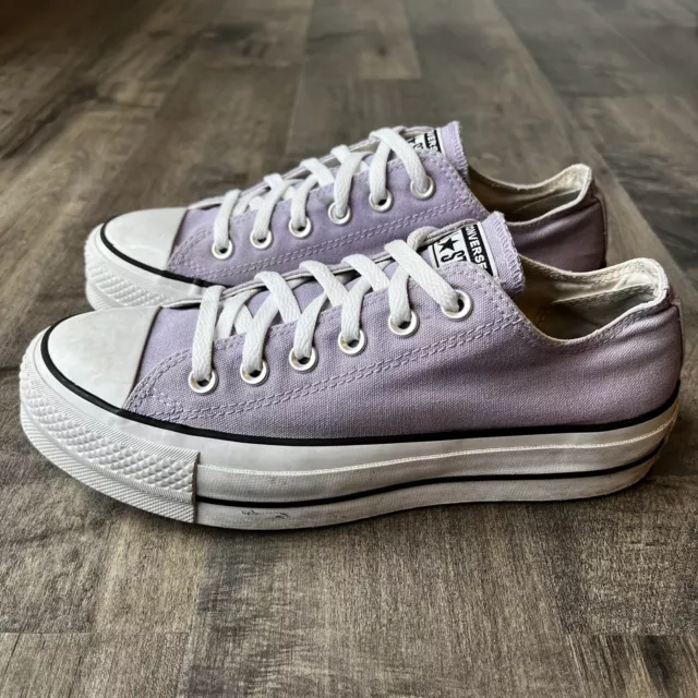 Converse Chuck Taylor All Star Lift Ox Womens 8.5 Platform Purple Low Top