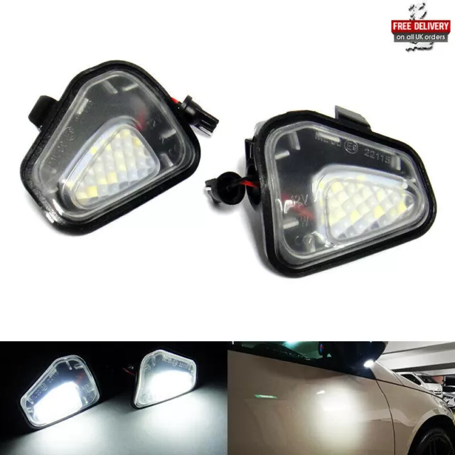 2x LED Side Under Mirror Puddle Light For VW Scirocco III Passat B7 CC Jetta Eos